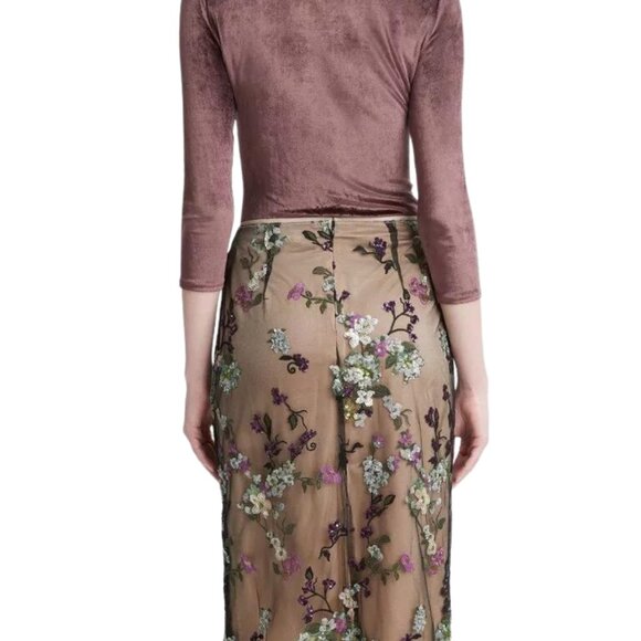 Vince Begonia Floral Sequin Skirt Rare Sample – Retail $525 – Size 8 (U.S.) - Picture 2 of 16